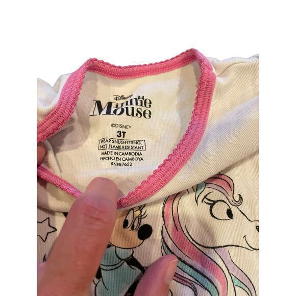 Disney‎ Minnie Mouse Short Sleeve & Pants Set of 2 Toddler Girl Pajama Sets - Picture 5 of 16